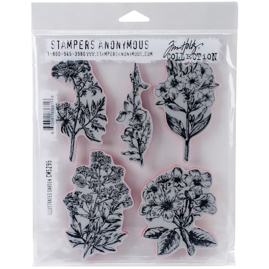 Stampers Anonymous Tim Holtz&#xAE; Illustrated Garden Cling Stamp Set